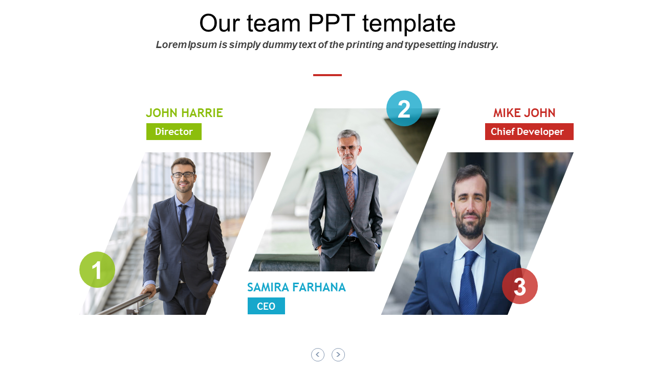 Modern Our Team PowerPoint Template and Google Slides